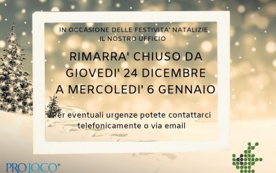 Chiusura per le Festività