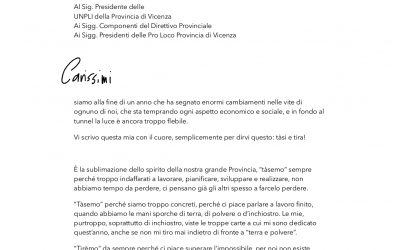 Un grazie particolare al Consigliere della Provincia di Vicenza Delegato al Turi…