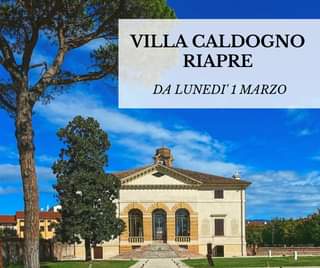 Potrebbe essere un'immagine raffigurante attività all'aperto, albero e il seguente testo "VILLA CALDOGNO RIAPRE DA LUNEDI' 1 MARZO FE m000"