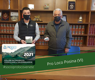 Potrebbe essere un'immagine raffigurante il seguente testo "T IAONA UNPLI PROLOCO D'ITALIA TESSERA SOCIO 2021 COLLINE del PROSECCO CONEGLIANO VALDOBBIADENE #socioprolocovenete Pro Loco Posina (VI)"