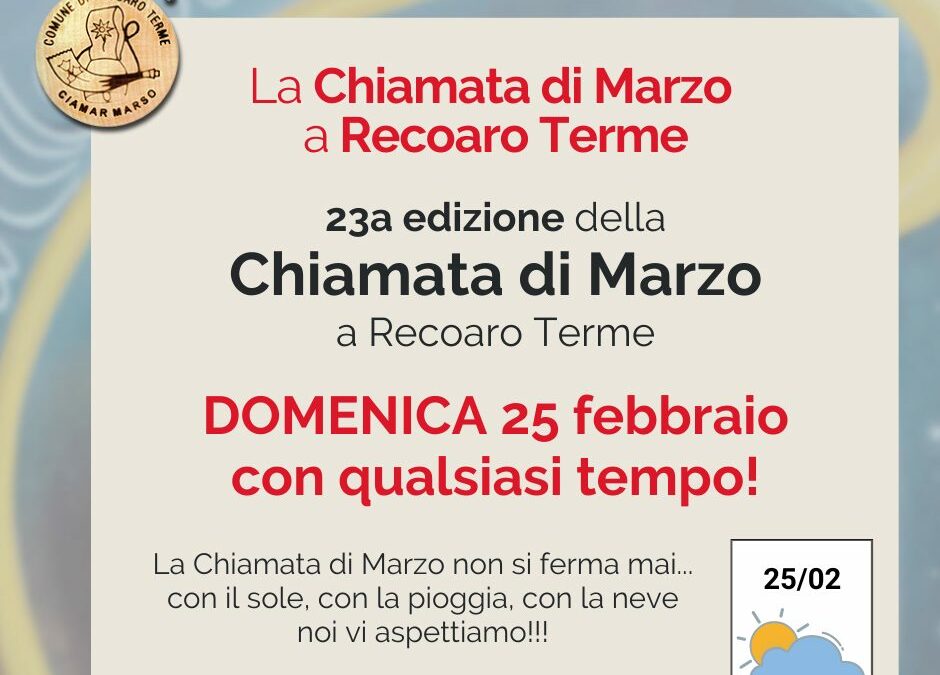 Chiamata di Marzo a Recoaro Terme