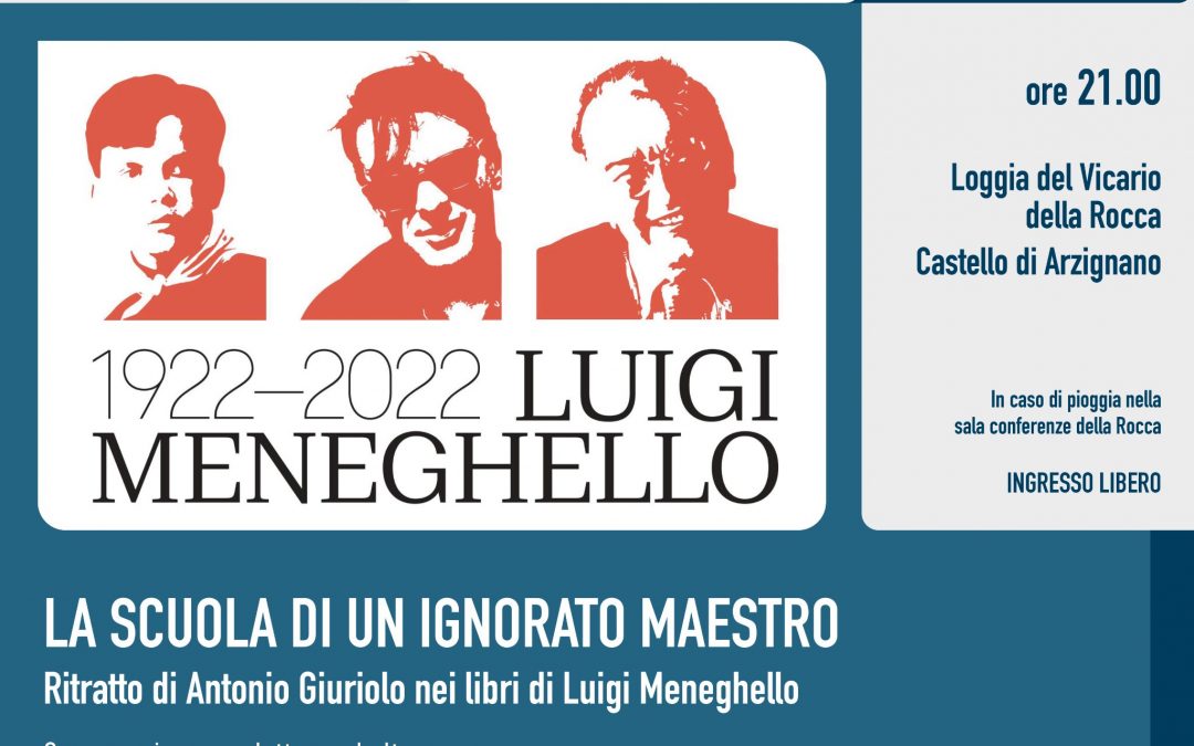 SERATA CULTURALE “La scuola di un ignorato maestro”
