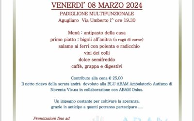 Serata di beneficenza Agugliaro