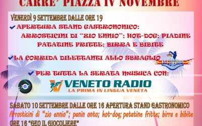 Ricominciamo a settembre a Carrè