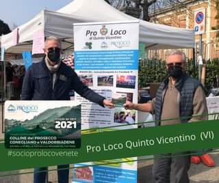 Potrebbe essere un'immagine raffigurante in piedi, attività all'aperto e il seguente testo "Pro Loco di Quinto Vicentino UNPLI PROLOCO scopod SEGUICI RALLAP LOCO EGALI! UNPLI PROLOCO D'ITALIA TESSERA SOCIO 2021 COLLINE del PROSECCO CONEGLIANO VALDOBBIADENE #socioprolocovenete Pro LOCO Quinto Vicentino (VI) L'ufficie Villa mattina"