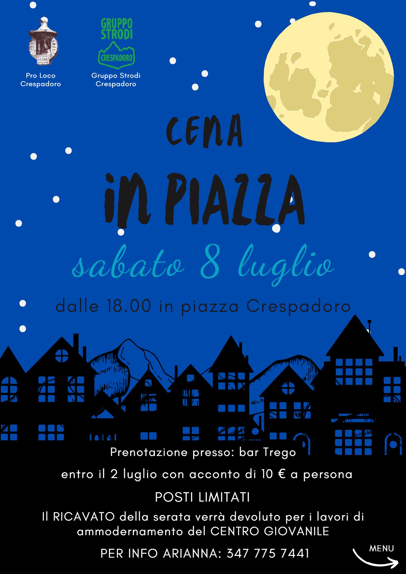 Cena in piazza a Crespadoro