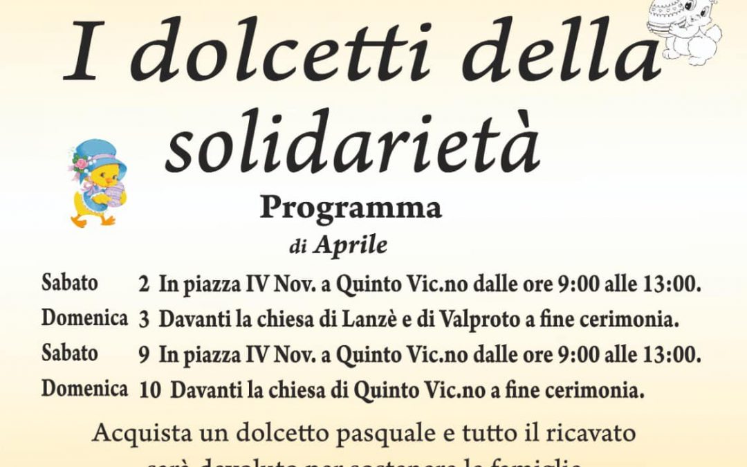 I dolcetti della solidarietà – Quinto Vicentino