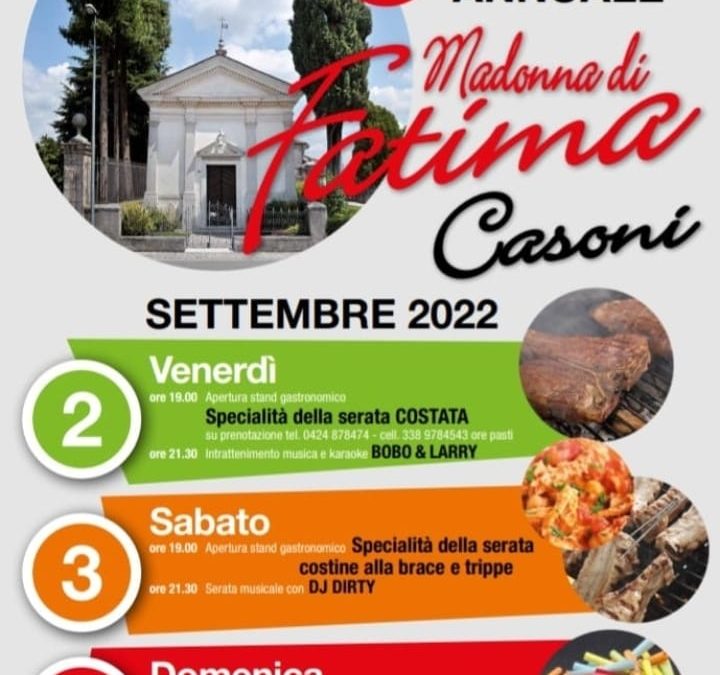 46^ Festa annuale Madonna di Fatima a Casoni