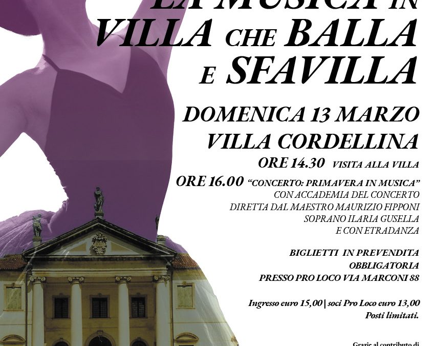 La musica in villa che balla e sfavilla