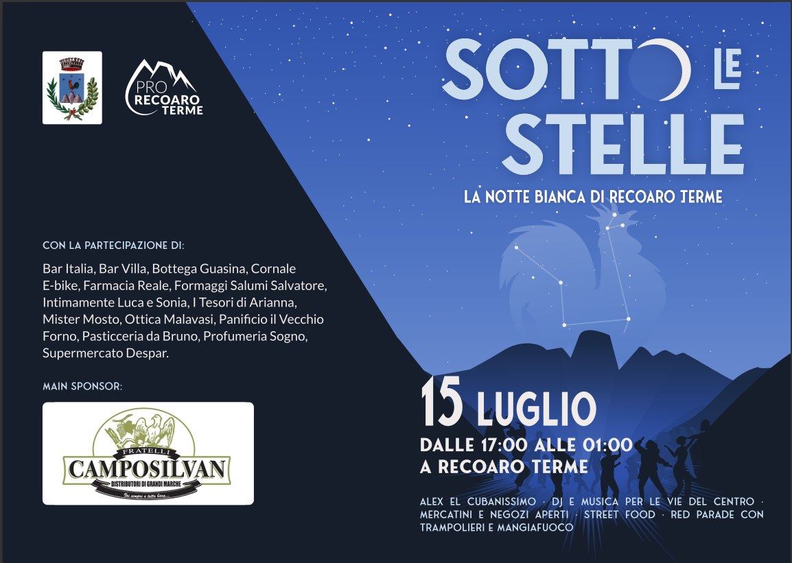 Sotto le stelle – notte bianca a Recoaro Terme