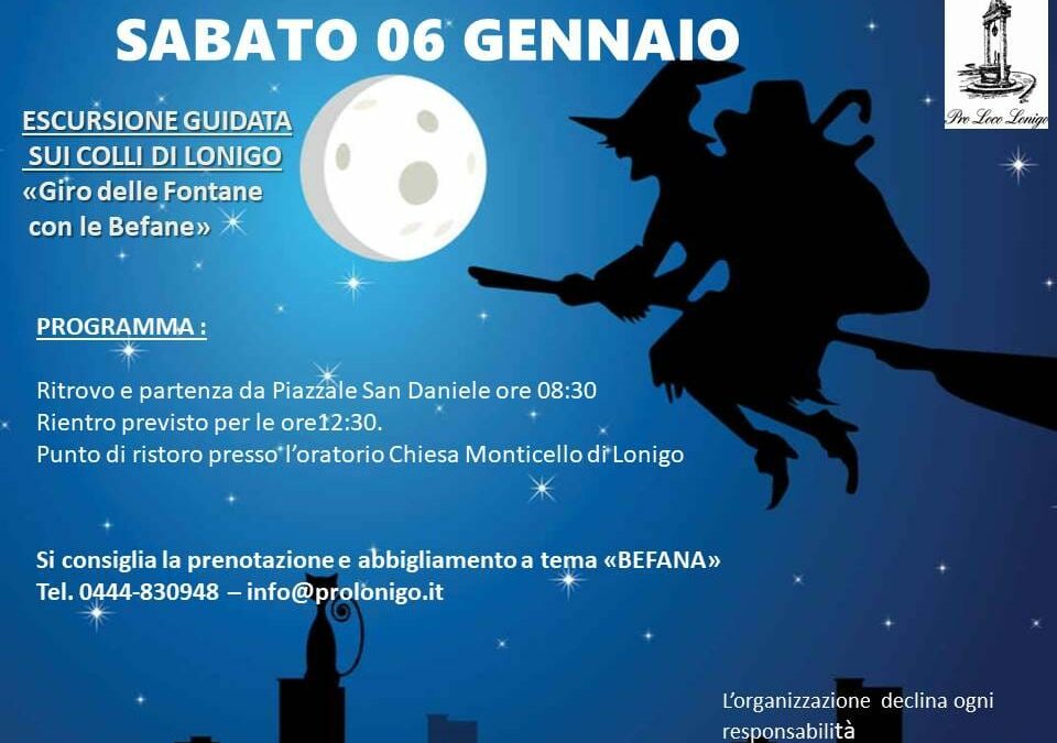 Giro delle fontane con le Befane sui Colli di Lonigo